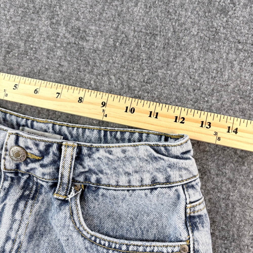 Forever 21 Distressed Denim Shorts Light Wash Acid High Waist Size 27 Womens - Picture 6 of 7